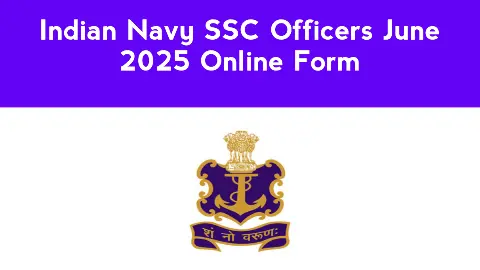 Indian Navy SSC Officers June 2025 Online Form